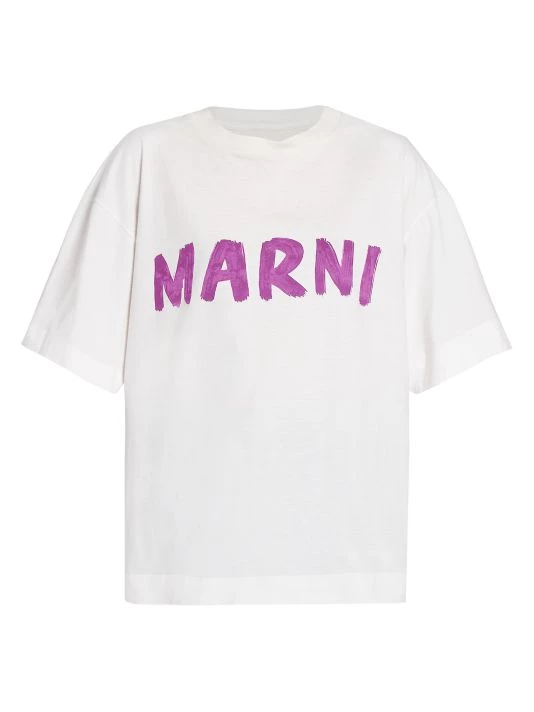 Marni Logo-Print Cotton Jersey T-Shirt 3 Marni Logo-Print Cotton Jersey T-Shirt