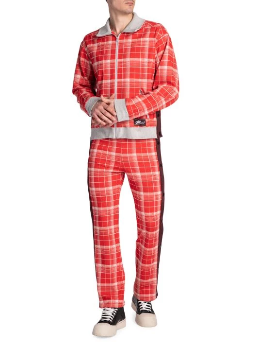Marni Plaid Side-Stripe Track Pants For Men 4 Marni Plaid Side-Stripe Track Pants For Men - Image 2