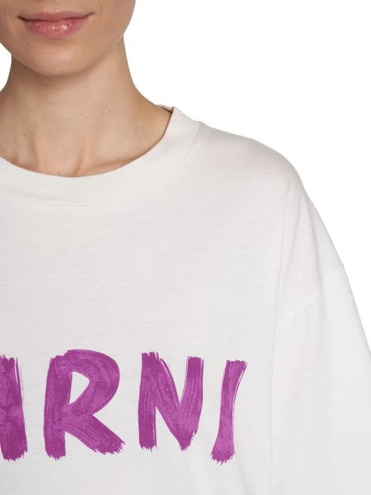 Marni Logo-Print Cotton Jersey T-Shirt 8 Marni Logo-Print Cotton Jersey T-Shirt - Image 6