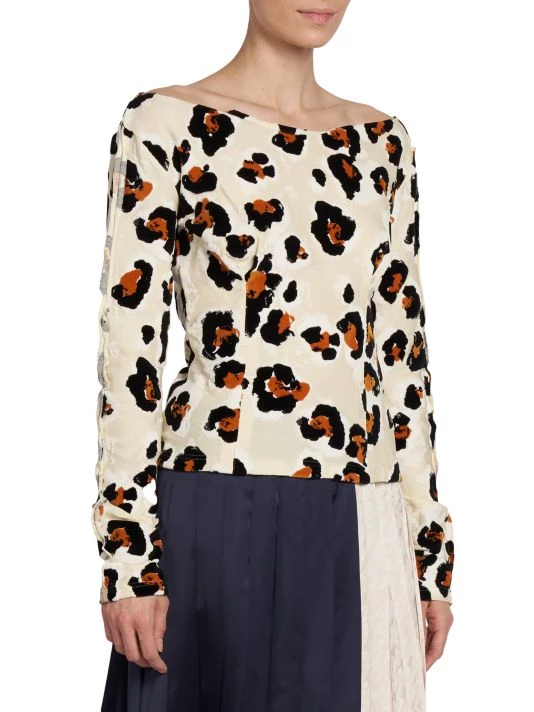 Marni Animal-Print Cotton Long-Sleeve Top 6 Marni Animal-Print Cotton Long-Sleeve Top - Image 4