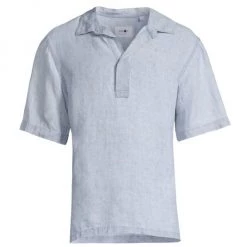 NN07 The Commuter, The Weekender, Linen Short-Sleeve Popover For Men