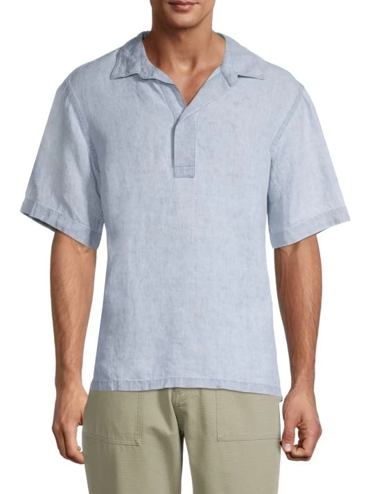 NN07 The Commuter, The Weekender, Linen Short-Sleeve Popover For Men 5 NN07 The Commuter, The Weekender, Linen Short-Sleeve Popover For Men - Image 3