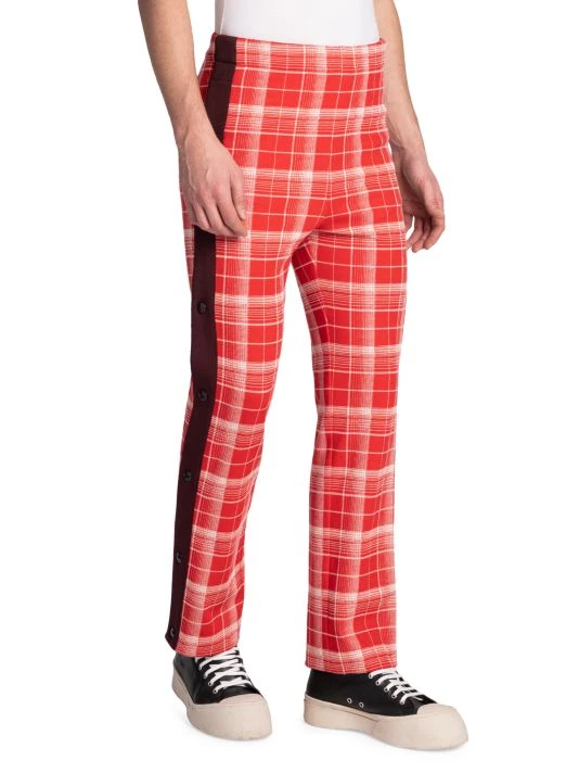 Marni Plaid Side-Stripe Track Pants For Men 6 Marni Plaid Side-Stripe Track Pants For Men - Image 4