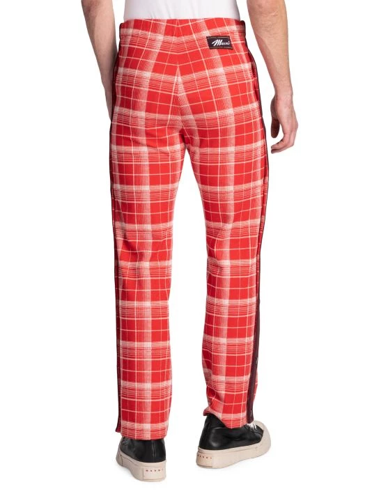 Marni Plaid Side-Stripe Track Pants For Men 7 Marni Plaid Side-Stripe Track Pants For Men - Image 5