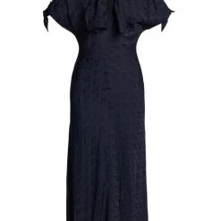 Marni Tie-Front Short-Sleeve Midi-Dress