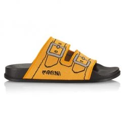 Marni Knit Printed Buckle Slides Apricot Ice -Cheap Fit N Trends Store unnamed file 19