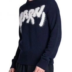 Marni Furry Logo Crewneck Sweater For Men -Cheap Fit N Trends Store unnamed file 193