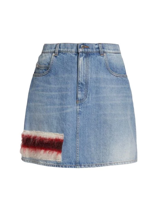 Marni Appliquéd Cotton Denim Skirt 3 Marni Appliquéd Cotton Denim Skirt