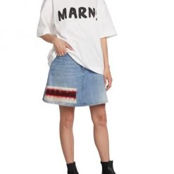 Marni Appliquéd Cotton Denim Skirt 9 Marni Appliquéd Cotton Denim Skirt -Cheap Fit N Trends Store unnamed file 246