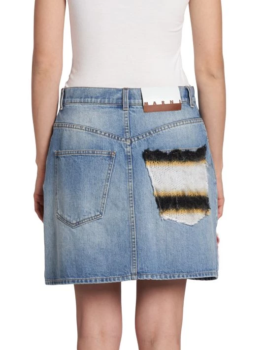 Marni Appliquéd Cotton Denim Skirt 7 Marni Appliquéd Cotton Denim Skirt - Image 5