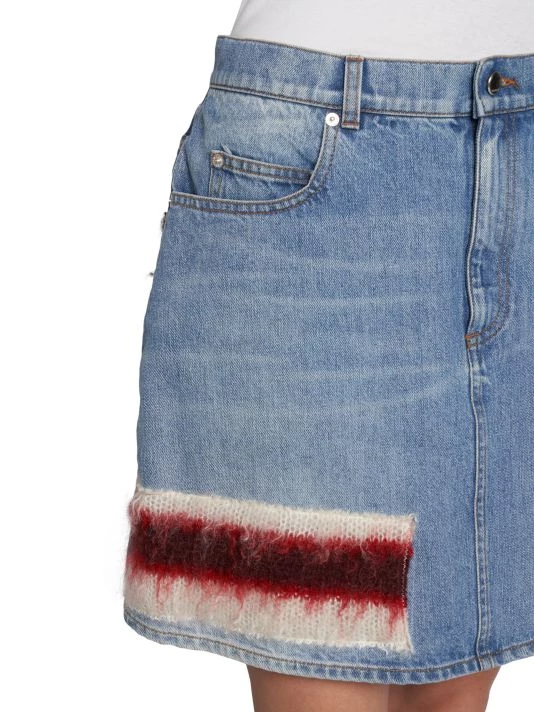 Marni Appliquéd Cotton Denim Skirt 8 Marni Appliquéd Cotton Denim Skirt - Image 6