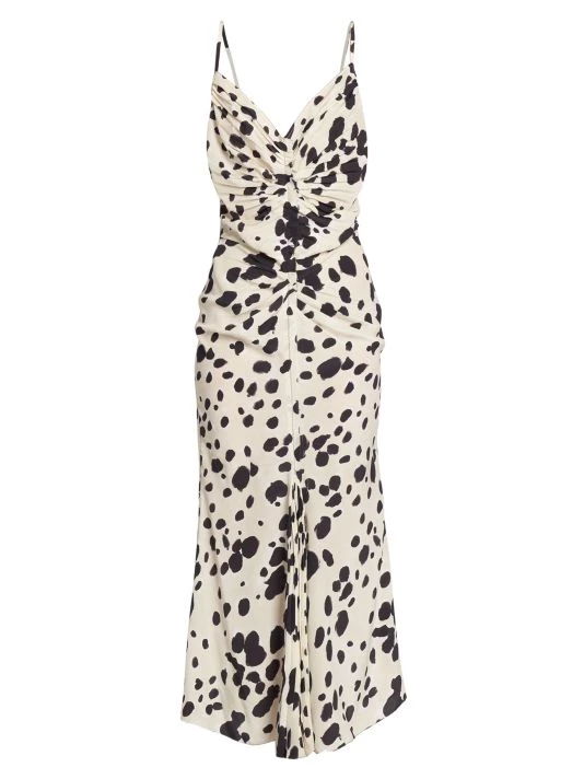 Marni Dot-Print Silk Midi-Dress 3 Marni Dot-Print Silk Midi-Dress