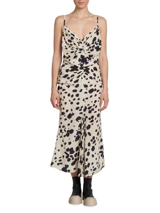 Marni Dot-Print Silk Midi-Dress 5 Marni Dot-Print Silk Midi-Dress - Image 3