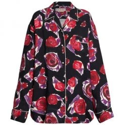 Marni Rose-Print Long-Sleeve Shirt