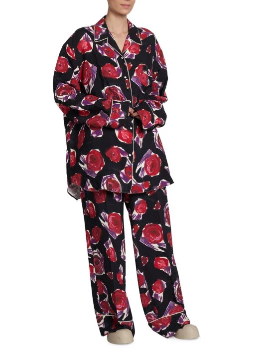 Marni Rose-Print Long-Sleeve Shirt 4 Marni Rose-Print Long-Sleeve Shirt - Image 2