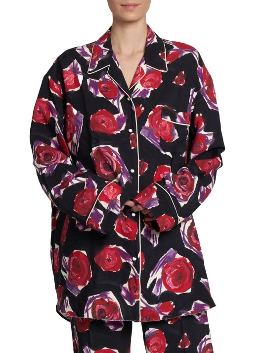 Marni Rose-Print Long-Sleeve Shirt 5 Marni Rose-Print Long-Sleeve Shirt - Image 3