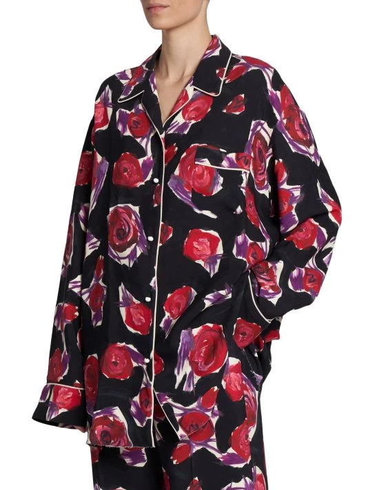 Marni Rose-Print Long-Sleeve Shirt 6 Marni Rose-Print Long-Sleeve Shirt - Image 4