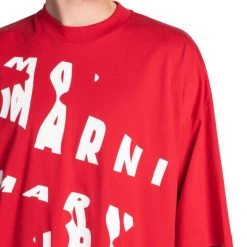 Marni Printed Oversized Logo T-Shirt For Men -Cheap Fit N Trends Store unnamed file 355