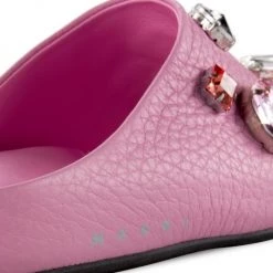 Marni Fussbett Sabot Crystal-Embellished Leather Clogs -Cheap Fit N Trends Store unnamed file 367