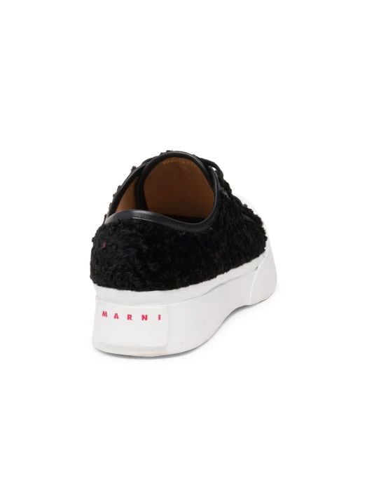Marni Pablo Shearling Low-Top Sneakers For Men Black Black 5 Marni Pablo Shearling Low-Top Sneakers For Men Black Black - Image 3
