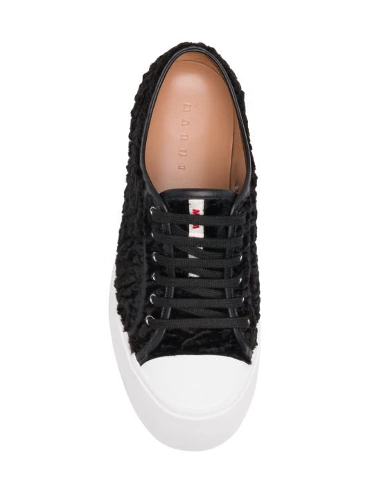 Marni Pablo Shearling Low-Top Sneakers For Men Black Black 7 Marni Pablo Shearling Low-Top Sneakers For Men Black Black - Image 5