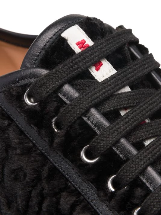 Marni Pablo Shearling Low-Top Sneakers For Men Black Black 8 Marni Pablo Shearling Low-Top Sneakers For Men Black Black - Image 6