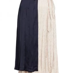 Marni Colorblocked Woven A-Line Skirt