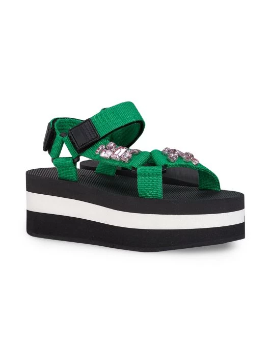 Marni Crystal-Emellished Flatform Sandals Garden Green 4 Marni Crystal-Emellished Flatform Sandals Garden Green - Image 2