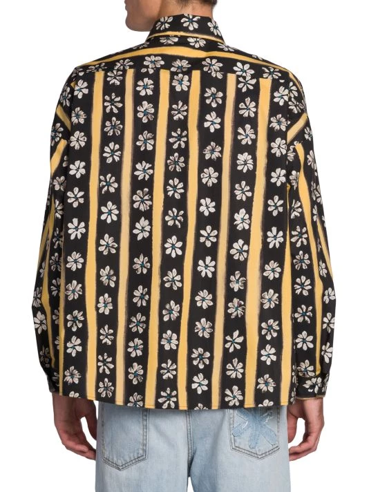 Marni Striped Floral Print Long-Sleeve Shirt For Men 7 Marni Striped Floral Print Long-Sleeve Shirt For Men - Image 5