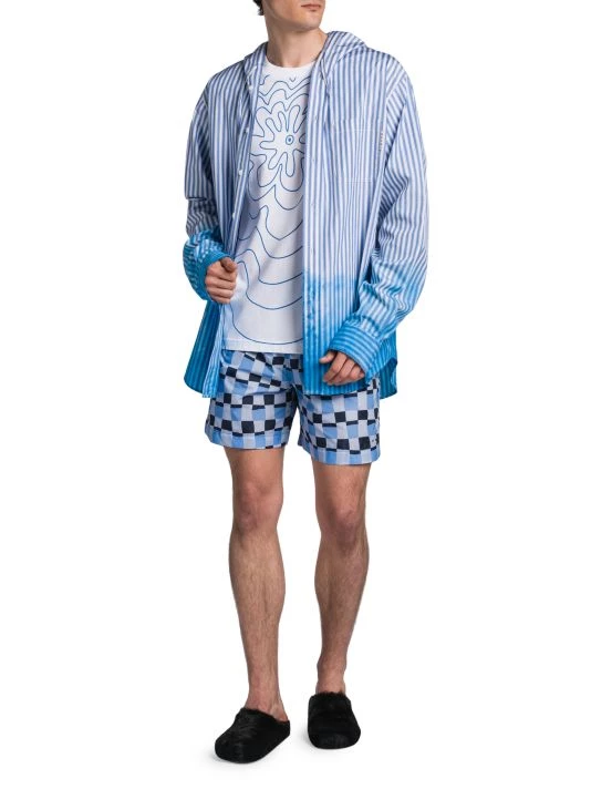 Marni Striped Hooded Overshirt For Men 4 Marni Striped Hooded Overshirt For Men - Image 2