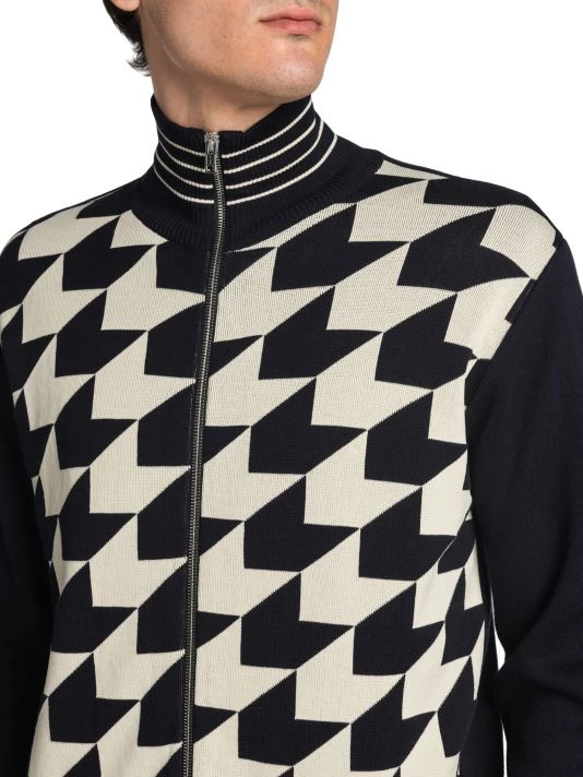 Marni Pied De Poule Jacquard Zip Cardigan For Men 8 Marni Pied De Poule Jacquard Zip Cardigan For Men - Image 6