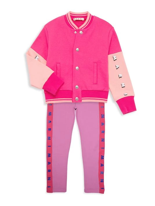 Marni Little Kid's & Kid's Letterman Jacket For Kids 4 Marni Little Kid's & Kid's Letterman Jacket For Kids - Image 2
