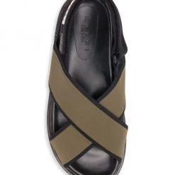 Marni Fussbett Leather Slingback Sandals For Men Fluo Orange Black -Cheap Fit N Trends Store unnamed file 681