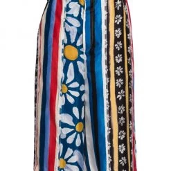 Marni Striped & Floral Print Coulotte Pants For Men