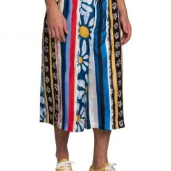 Marni Striped & Floral Print Coulotte Pants For Men -Cheap Fit N Trends Store unnamed file 706