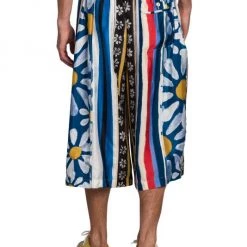 Marni Striped & Floral Print Coulotte Pants For Men -Cheap Fit N Trends Store unnamed file 707