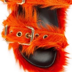 Marni Fussbett Two-Buckle Calf Hair Sandals Yellow -Cheap Fit N Trends Store unnamed file 722