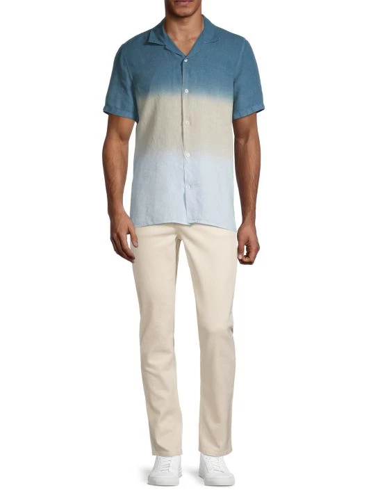 NN07 Linen Ombré Short-Sleeve Shirt For Men 4 NN07 Linen Ombré Short-Sleeve Shirt For Men - Image 2