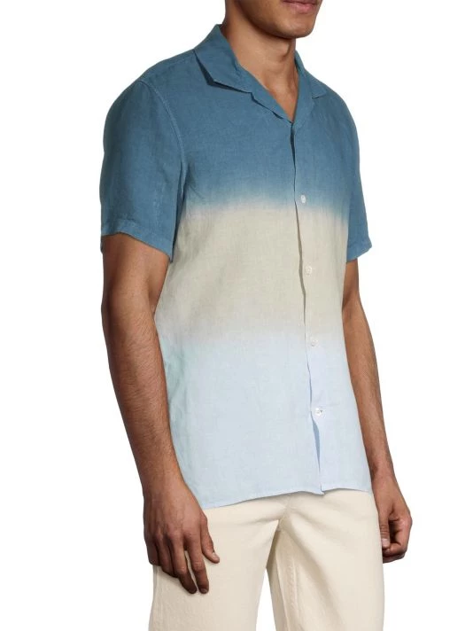 NN07 Linen Ombré Short-Sleeve Shirt For Men 6 NN07 Linen Ombré Short-Sleeve Shirt For Men - Image 4
