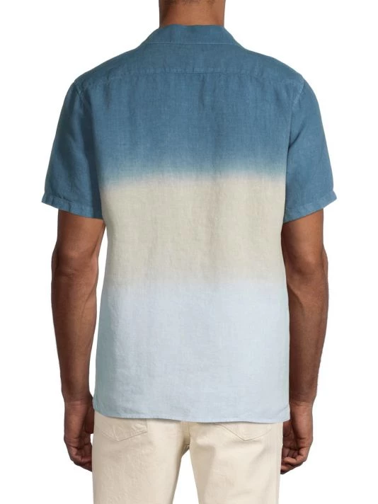NN07 Linen Ombré Short-Sleeve Shirt For Men 7 NN07 Linen Ombré Short-Sleeve Shirt For Men - Image 5