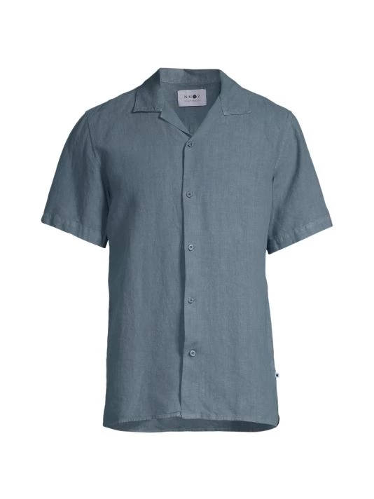 NN07 High Summer Miyagi 5706 Bowling Shirt For Men Navy 5 NN07 High Summer Miyagi 5706 Bowling Shirt For Men Navy - Image 3